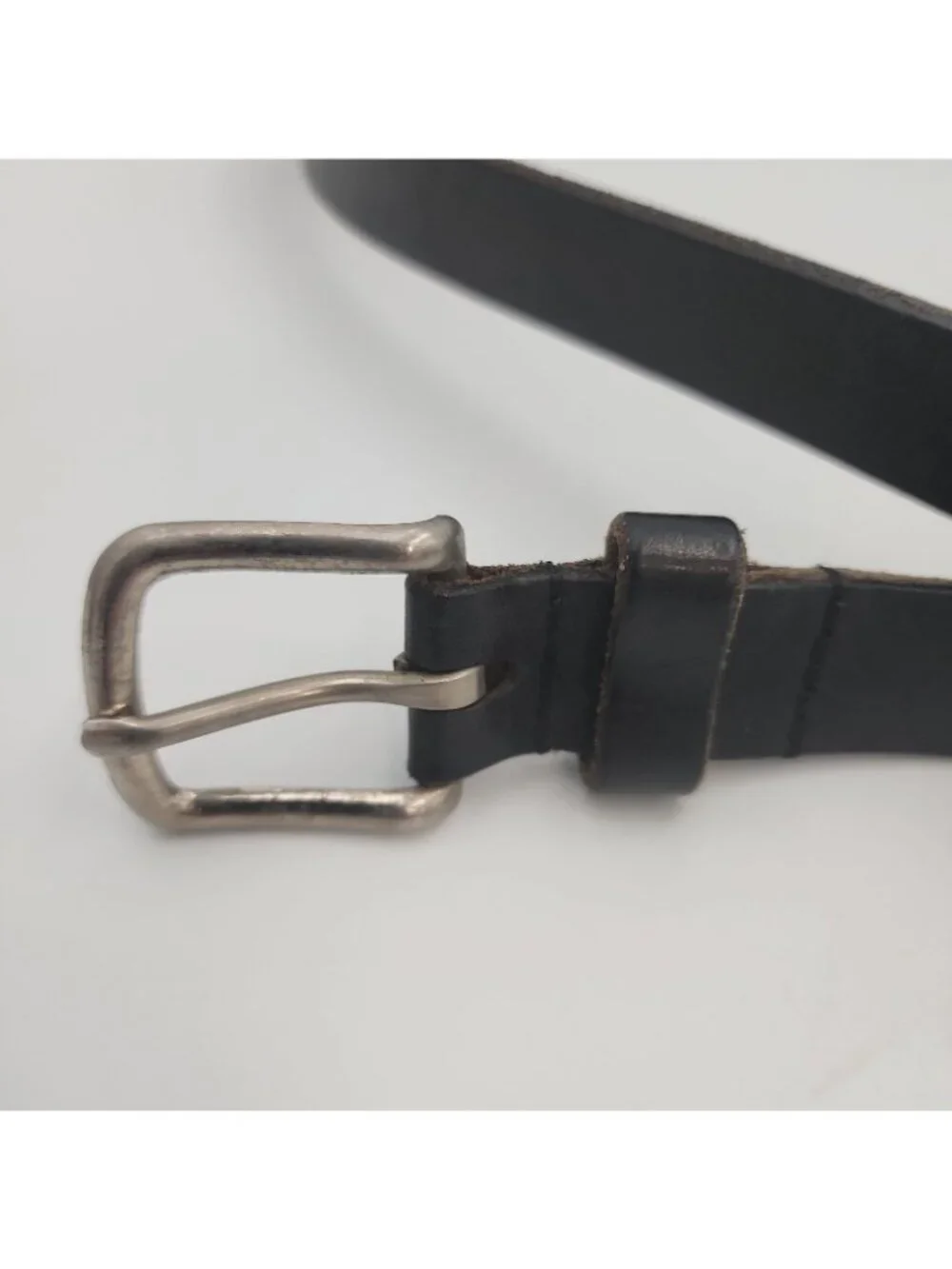 Vintage Ralph Lauren Black Leather Belt Made In USA Fits 37-40